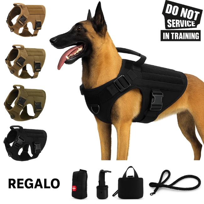Arnés Táctico Militar para Perros + REGALOS