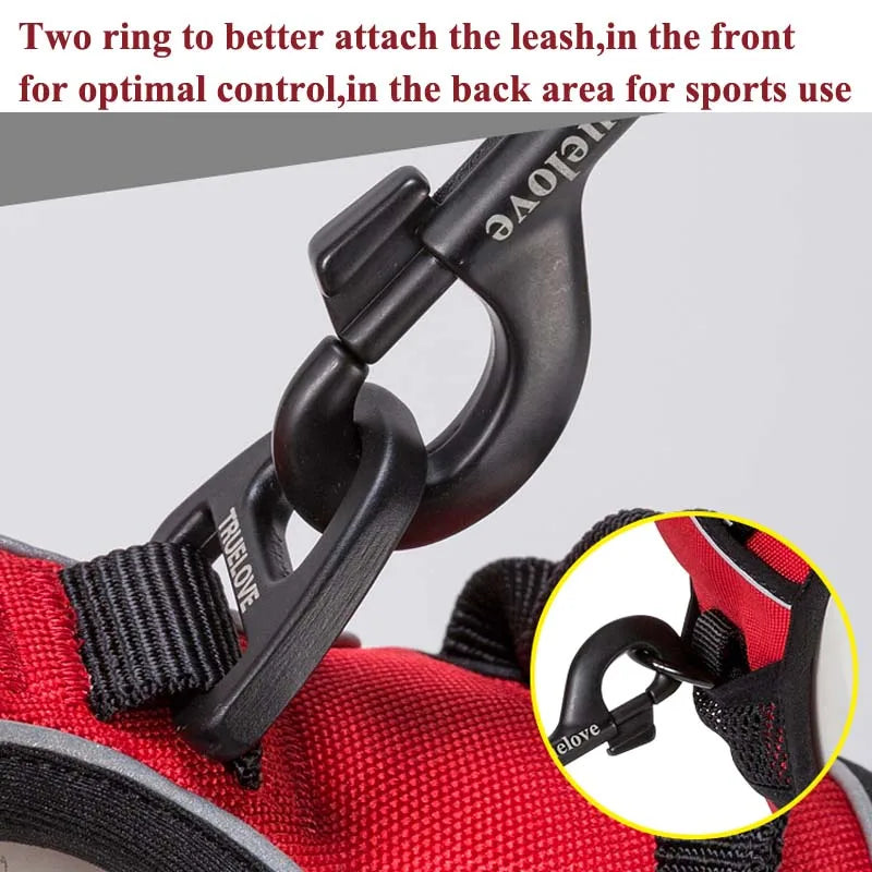 Arnés Truelove Reflectante de Nylon Anti-Tirones | Chaleco Táctico Acolchado para Perros Pequeños, Medianos y Grandes