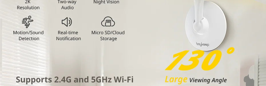 Cámara de Vigilancia WiFi 3MP para Interior | Mini Cámara IP Smart Home 24/7 – Modelo K10