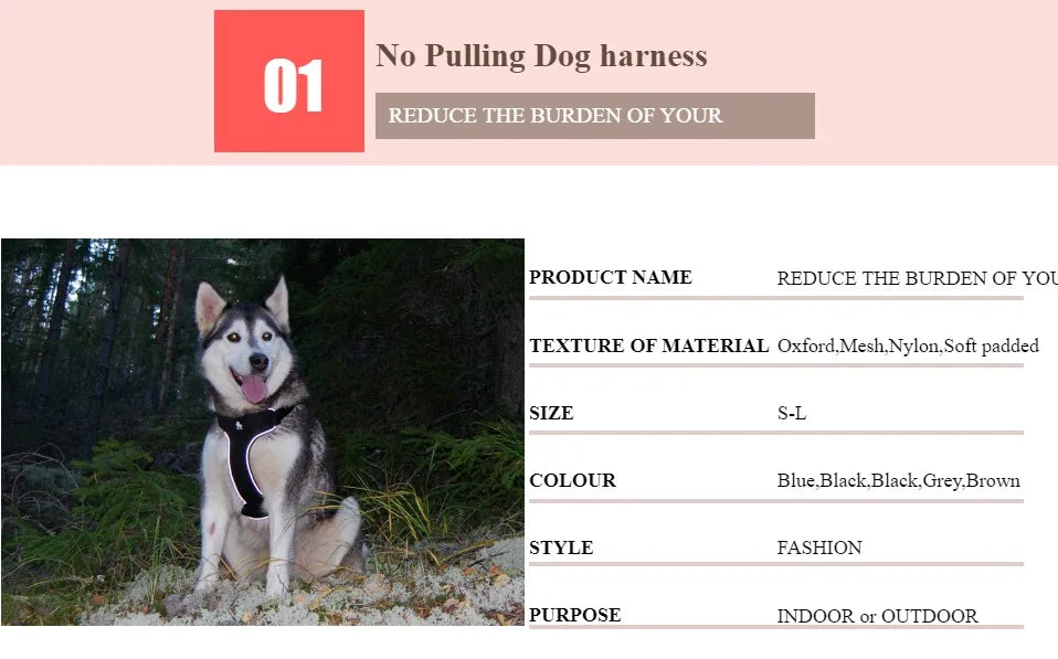 Arnés Truelove Reflectante Acolchado para Perros | Chaleco Ajustable Anti-Tirones para Perros Pequeños y Medianos TLH5951