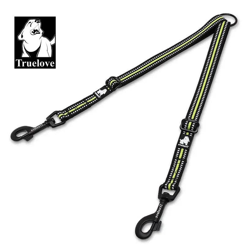 Correa Truelove Doble Anti-Enredo | Nylon Reflectante para Pasear 2 Perros