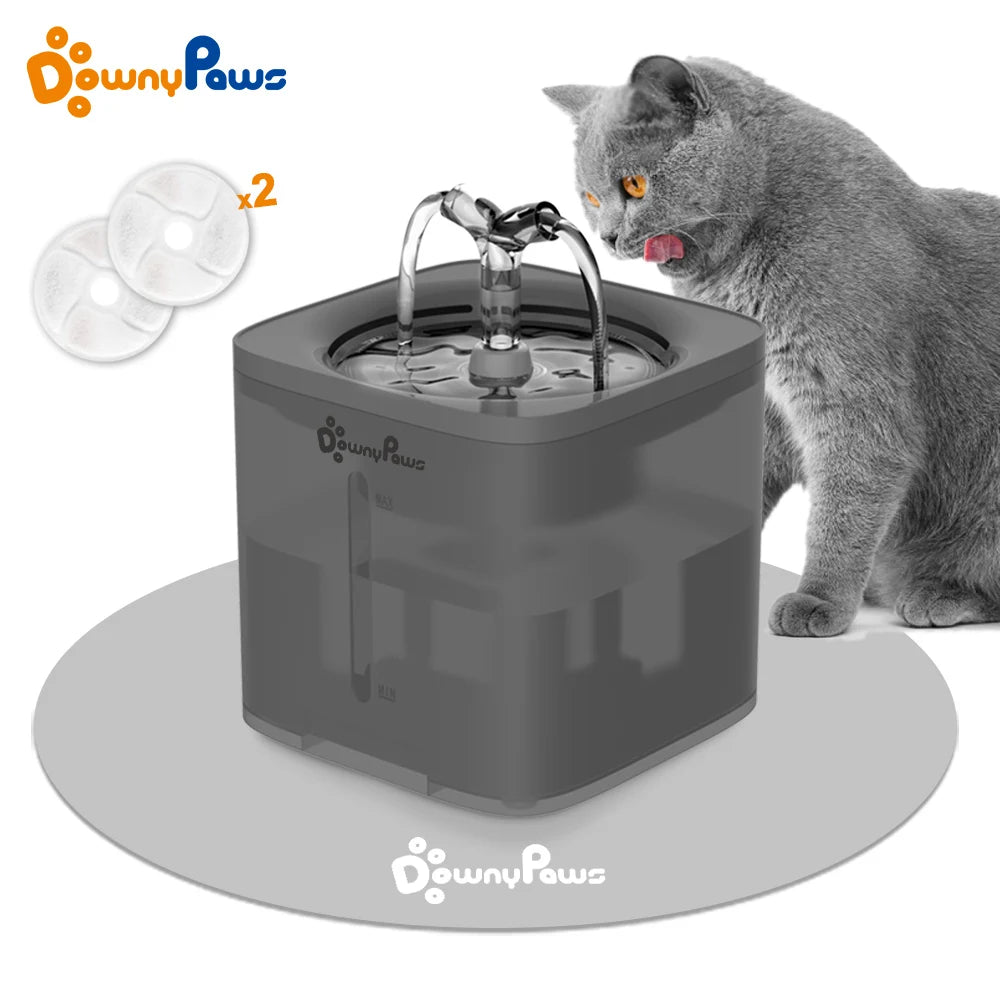 Fuente Automática de Agua para Gatos 2L | Dispensador con Filtro para Mascotas – Silenciosa y Purificadora
